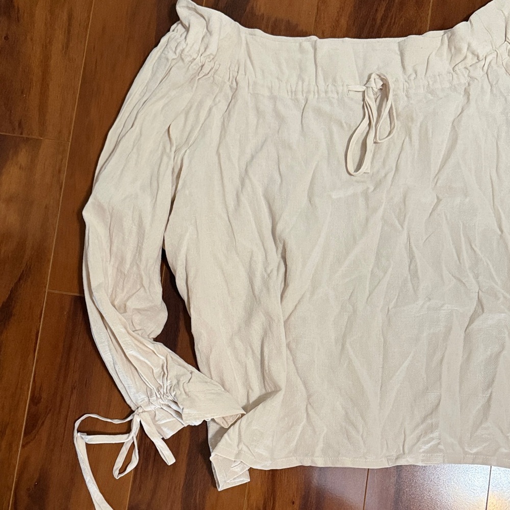 New Sonderhaus Ruth Blouse Off-Shoulder Cream Blouse Large - Picture 4 of 5